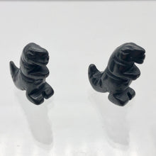 Load image into Gallery viewer, Hand Carved Hematite Tyrannosaurus Rex Figurine | 21x18x8mm | Sil ver - PremiumBead Alternate Image 5