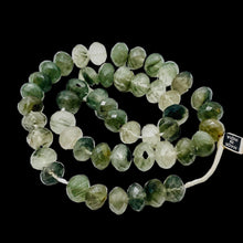 Load image into Gallery viewer, Rutilated Quartz 80 grams Faceted Graduated Roundels | 12x8mm | Green/Clear | 18