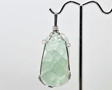 Load image into Gallery viewer, 17 Gram Green Fluorite Silver Wire-Wrapped Pendant | 2" Long |