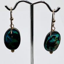 Load image into Gallery viewer, Abalone 14K Gold Filled Drop Earrings | 1 1/4" Long | Blue | 1 Pair Earrings |