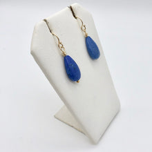 Load image into Gallery viewer, Blue Lapis Lazuli Earrings | 14k Gold Earrings | Handmade Jewelry - PremiumBead Alternate Image 3
