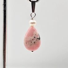 Load image into Gallery viewer, Rhodochrosite and Pearl Sterling Silver Pendant | 1 1/8 Inch Long | - PremiumBead Primary Image 1