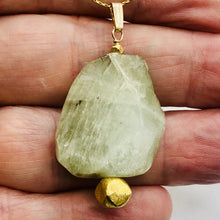 Load image into Gallery viewer, Kunzite14K Gold Filled Pendant Hexagonal Pendant | 1 3/4" Long | Green | 1 Pendant