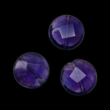 Load image into Gallery viewer, 3 Royal Natural 10mm Amethyst Coin 9431