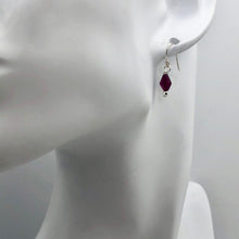 Load image into Gallery viewer, Amazing Diamond-shaped Pyrope Garnet & Sterling Silver Earrings | 7/8" long | - PremiumBead Alternate Image 7