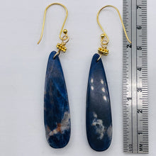 Load image into Gallery viewer, Sodalite 14K Gold Filled Teardrop | 3" Long | Blue/White | 1 Pair Earrings |