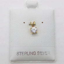 Load image into Gallery viewer, Cubic Vermeil Crystal Drop/Dangle Pendant | 1/2" Long | Clear/Gold | 1 Pendant |