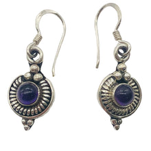 Load image into Gallery viewer, Amethyst Sterling Silver Drop/Dangle Earrings | 1" Long | Purple | 1 Pair |