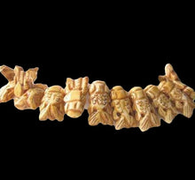 Load image into Gallery viewer, Carved Gold Fish Domestic Waterbuffalo Bone Bead Strand 108629