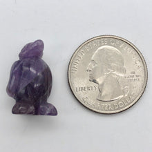 Load image into Gallery viewer, March of The Penguins Carved Amethyst Figurine | 21x12x11mm | Purple - PremiumBead Alternate Image 2