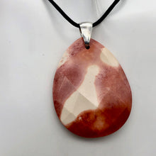 Load image into Gallery viewer, Lava Lamp Natural Faceted Mookaite Sterling Silver Pendant | 45x35x8mm | Red | - PremiumBead Alternate Image 3