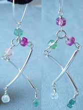 Load image into Gallery viewer, Helix Solid Sterling Silver AAA tourmaline Earrings 300014E - PremiumBead Primary Image 1
