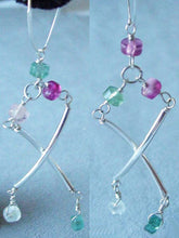 Load image into Gallery viewer, Helix Solid Sterling Silver AAA tourmaline Earrings 300014E - PremiumBead Primary Image 1