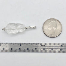 Load image into Gallery viewer, Hand Carved Quartz Female Laughing Buddha Pendant with Silver Findings | 1 3/4" - PremiumBead Alternate Image 6