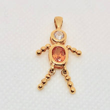 Load image into Gallery viewer, November! Crystal Kid Boy 22K Vermeil Pendant 9926Kb - PremiumBead Alternate Image 3