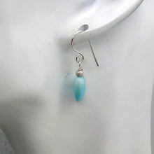 Load image into Gallery viewer, Hemimorphite, Flat Rectangle Bead Drop/Dangle Earrings | 1 1/4" Long | Blue |