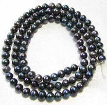 Load image into Gallery viewer, Fab 5mm Near Round Black Peacock FW Pearl Strand 109451 - PremiumBead Primary Image 1