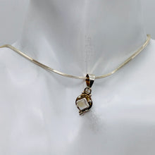 Load image into Gallery viewer, Moonstone Sterling Silver 5x5mm Square | 1" Long | Blue White | 1 Pendant |