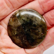 Load image into Gallery viewer, Natural Canadian Labradorite Pendant Bead | Green | 45mm |