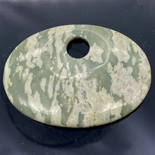 Load image into Gallery viewer, Harmony Stone Oval Centerpiece Bead - Ice Green | 63x45x8mm | 1 Bead |