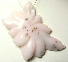 Load image into Gallery viewer, 121.95cts Exquisitely Hand Carved Pink Peruvian Opal Flower 10369BS - PremiumBead Alternate Image 2
