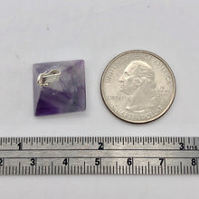 Load image into Gallery viewer, Contemplation Amethyst Pyramid Sterling Silver Pendant | 1 3/8" Long |Purple | - PremiumBead Alternate Image 5