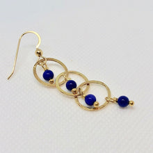 Load image into Gallery viewer, Natural AAA Lapis with 14Kgf Earrings 310268 - PremiumBead Alternate Image 2