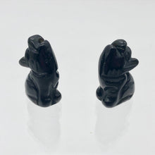 Load image into Gallery viewer, Howling New Moon Carved ObsidianWolf/Coyote Figurine - PremiumBead Alternate Image 6
