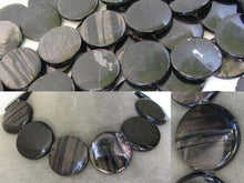 Load image into Gallery viewer, 1 Silver Mirrors Hypersthene 29x7mm Disc Pendant for Jewelry Making 7041 - PremiumBead Alternate Image 2