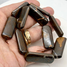 Load image into Gallery viewer, Rivers of Fire! Boulder Opal Rectangular Bead Strand | 40x15x7mm | 10 Beads | - PremiumBead Alternate Image 3