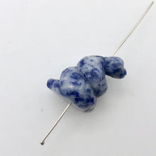Load image into Gallery viewer, Slithering Charmer Carved Sodalite Snake Beads | 20.5x16x14mm | Blue/Grey - PremiumBead Alternate Image 3