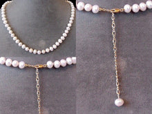 Load image into Gallery viewer, Adjustable 16 to 19 inch Creamy White FW Pearl and 14Kt Gf Necklace 200038 - PremiumBead Primary Image 1