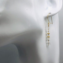 Load image into Gallery viewer, Quartz AAA Crystal 14K Gold Filled Dangle Earrings | 1 3/4" Long| Clear | 1 Pair