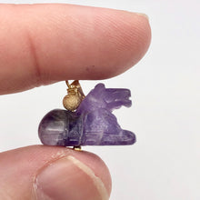 Load image into Gallery viewer, Adorable Pony Amethyst Horse and 14k Gold Filled Pendant | 1" Long | 509268AMG - PremiumBead Alternate Image 4