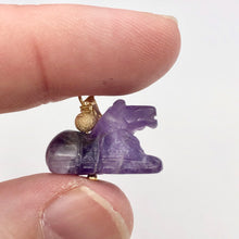 Load image into Gallery viewer, Amethyst Horse Pendant Necklace | Semi Precious Stone Jewelry | 14k Pendant - PremiumBead Alternate Image 4
