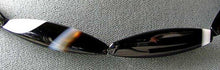 Load image into Gallery viewer, 2 Beads of Black & White Sardonyx 3-Sided 40x10mm Tube Beads 005983 - PremiumBead Alternate Image 2