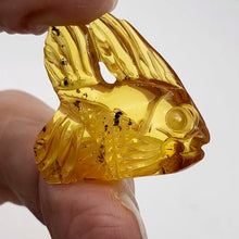 Load image into Gallery viewer, Amber Fish | 30x28x10 mm | Orange | 1 Pendant Figurine