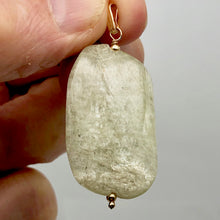 Load image into Gallery viewer, Chatoyant Green Kunzite Hiddenite Crystal 14KGF Pendant | 1 7/8" Long |