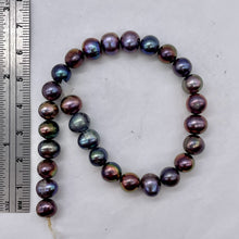 Load image into Gallery viewer, Premium Rainbow Peacock 8x7mm FW Pearl 8 inch Strand 002271HS