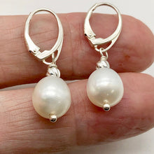 Load image into Gallery viewer, Pearl Dangle Sterling Silver Earrings | 1.38" Long | Satiny White |