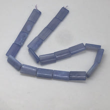 Load image into Gallery viewer, Blue Chalcedony Flat Rectangle Half Strand | 21x12x5.6 | Blue | 10 Beads |
