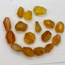 Load image into Gallery viewer, Faceted Golden Fluorite Nugget Beads | 17x12x9 to 19x17x13mm | Yellow | 3 Beads| - PremiumBead Alternate Image 2