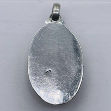 Load image into Gallery viewer, Green Turquoise Sterling Silver Native Oval Pendant | 2 1/4" Long | Green | 1 |