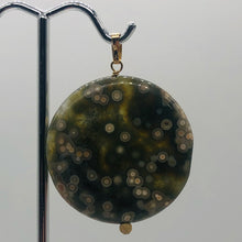 Load image into Gallery viewer, Ocean Jasper with Druzy Pocket 14K Gold Filled Pendant | 1 3/4" Long | Green |