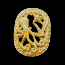 Load image into Gallery viewer, Capt Nemo Carved Octopus Waterbuffalo Bone Bead | 48x34x5mm |