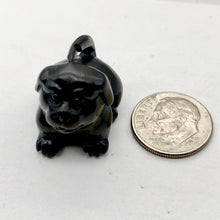 Load image into Gallery viewer, Carved Teak Sharpei Dog Ojime Netsuke Bead | 21x24x20mm | Brown - PremiumBead Alternate Image 5