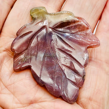 Load image into Gallery viewer, Natural Ocean Jasper Carved Leaf Centerpiece Bead | 42x40x4 mm | 1 Bead |