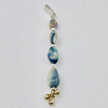 Load image into Gallery viewer, Opal Sterling Silver Drop | 2 1/4" Long | Blue Green Fire | 1 Pendant