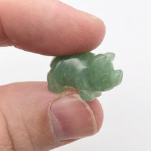 Load image into Gallery viewer, Oink 2 Carved Aventurine Pig Beads | 21x13x9.5mm | Green - PremiumBead Alternate Image 4