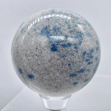 Load image into Gallery viewer, K2 Stone Meditation Scrying Sphere | 3" | White Blue | 1 Display Sphere|